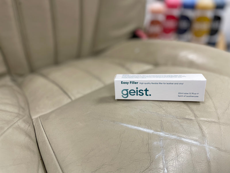 Geist. Leather & Vinyl Paste, Heat cured filler for leather & vinyl